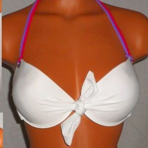 California Waves White Push-up Triangle Bikini Top